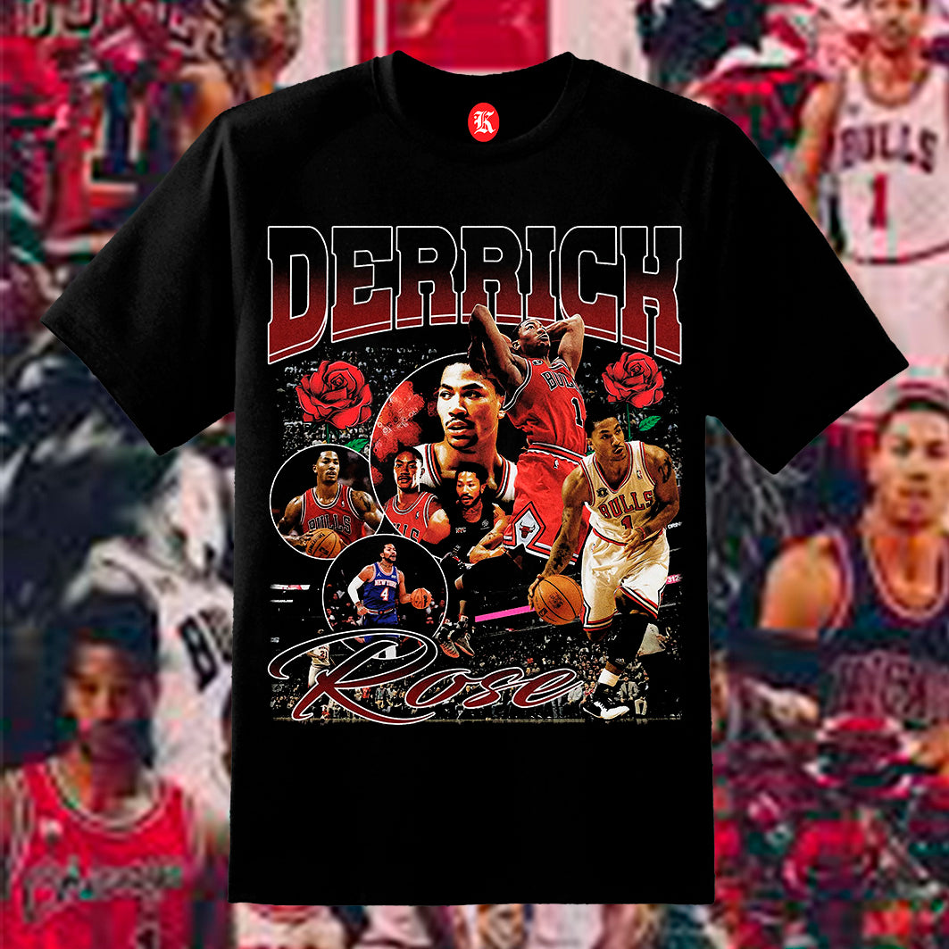 DERRICK ROSE BLACK TEE