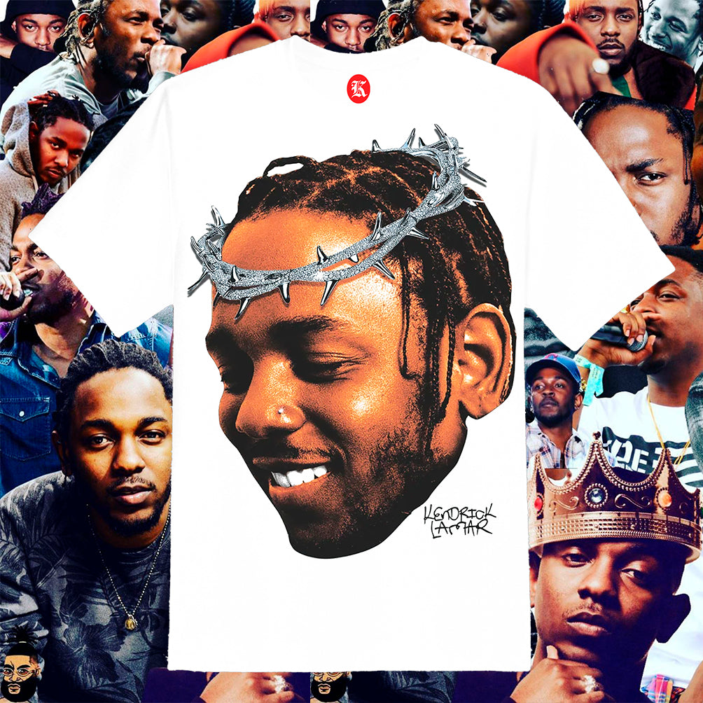 KENDRICK LAMAR FACE WHITE TEE