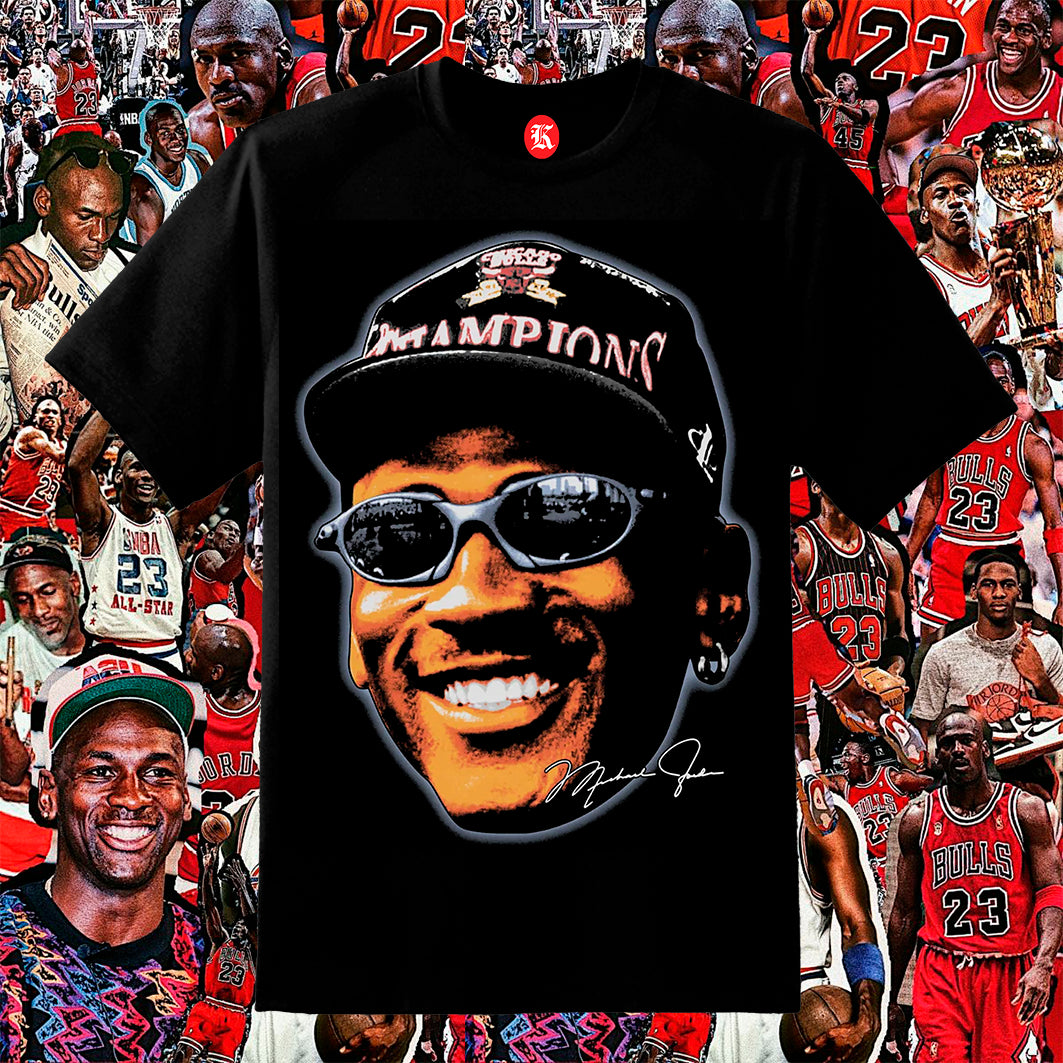 MICHAEL JORDAN FACE V2 BLACK TEE