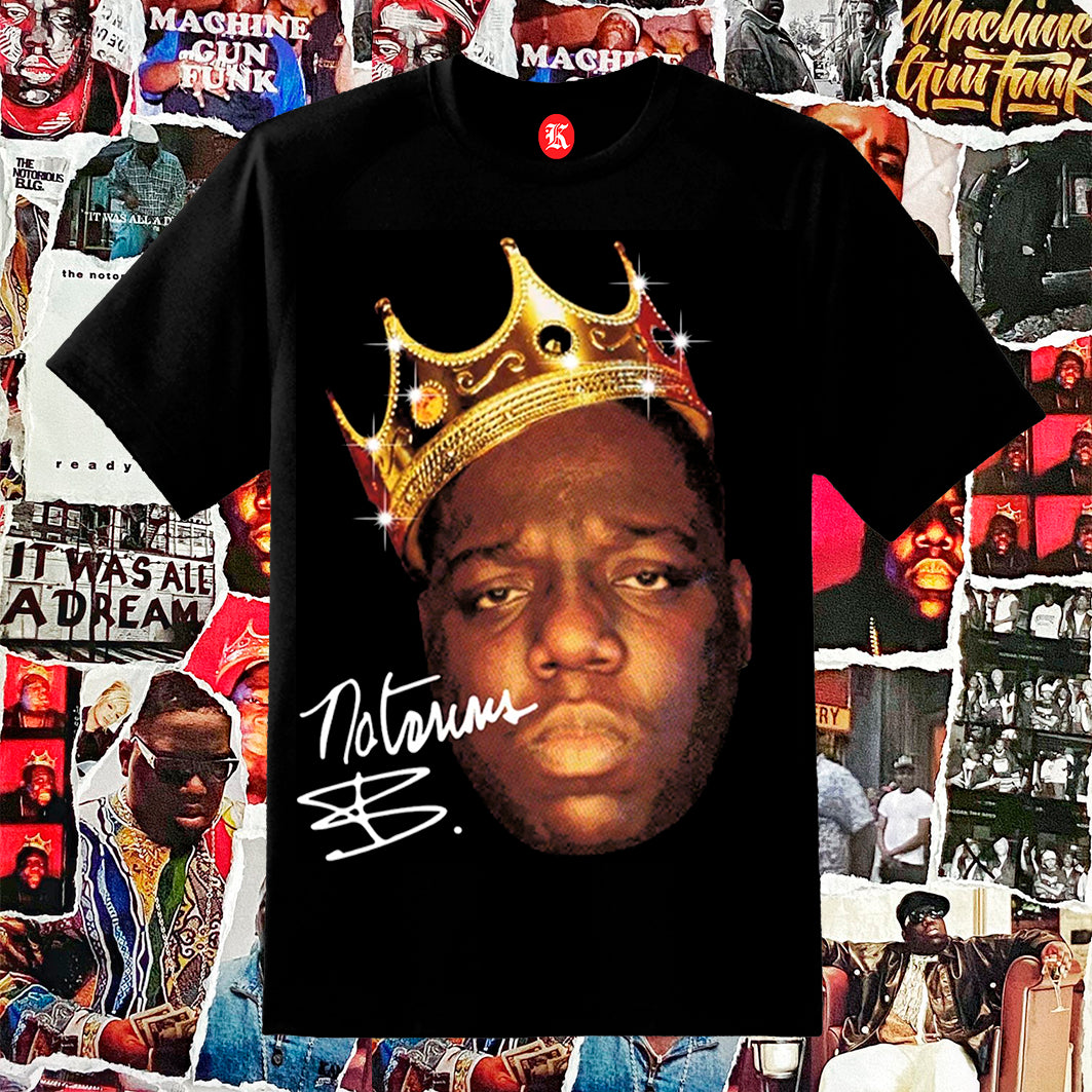 NOTORIOUS BIG FACE BLACK TEE