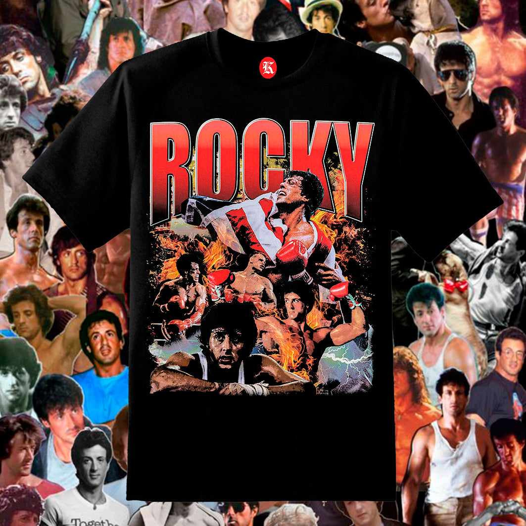 ROCKY BALBOA V2 BLACK TEE
