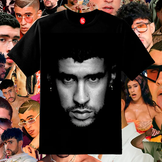 BAD BUNNY FACE BLACK TEE