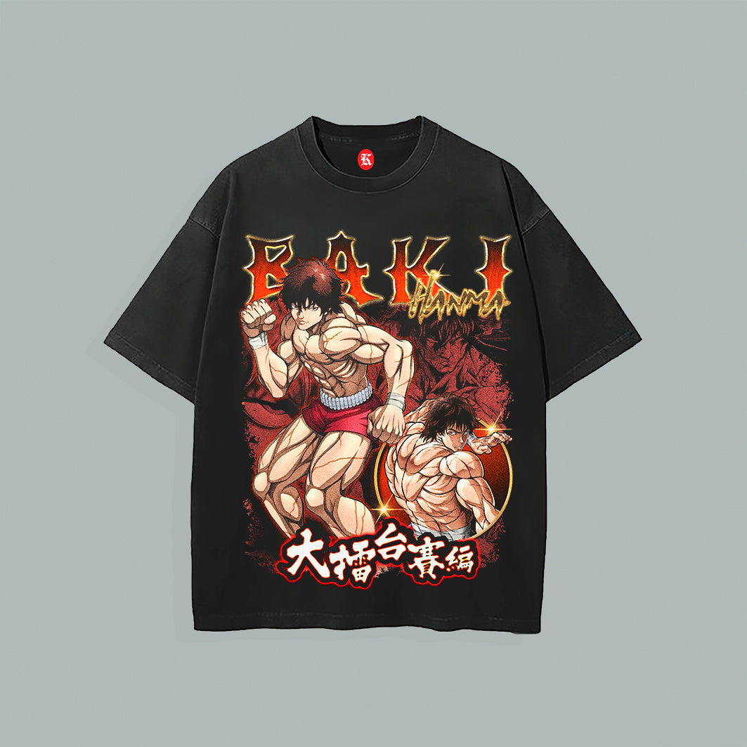 BAKI HANMA BLACK TEE