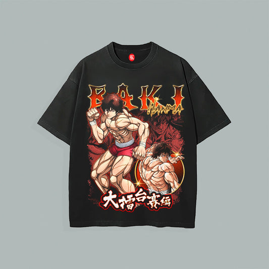 BAKI HANMA BLACK TEE