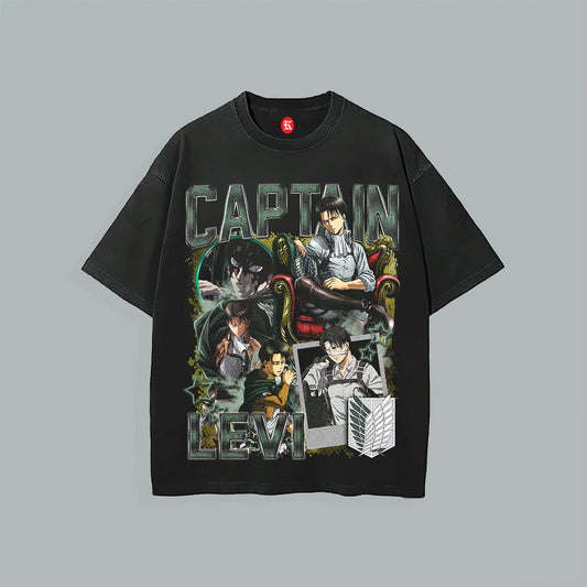 ATTACK ON TITAN: CAPTAIN LEVI BLACK TEE