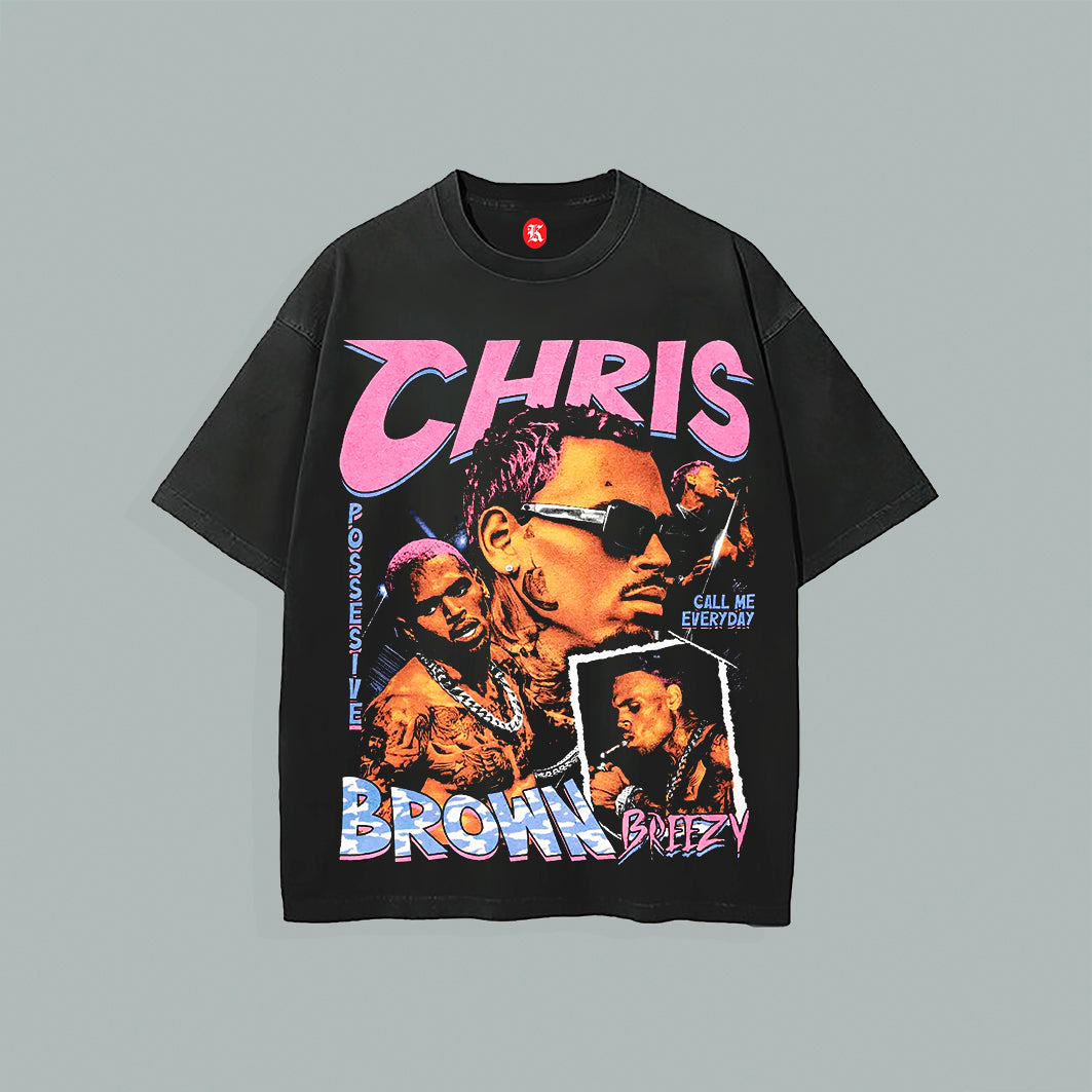 CHRIS BROWN BLACK TEE