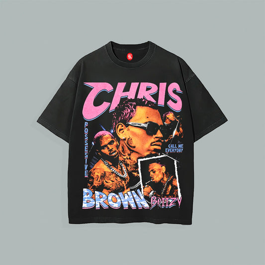 CHRIS BROWN BLACK TEE