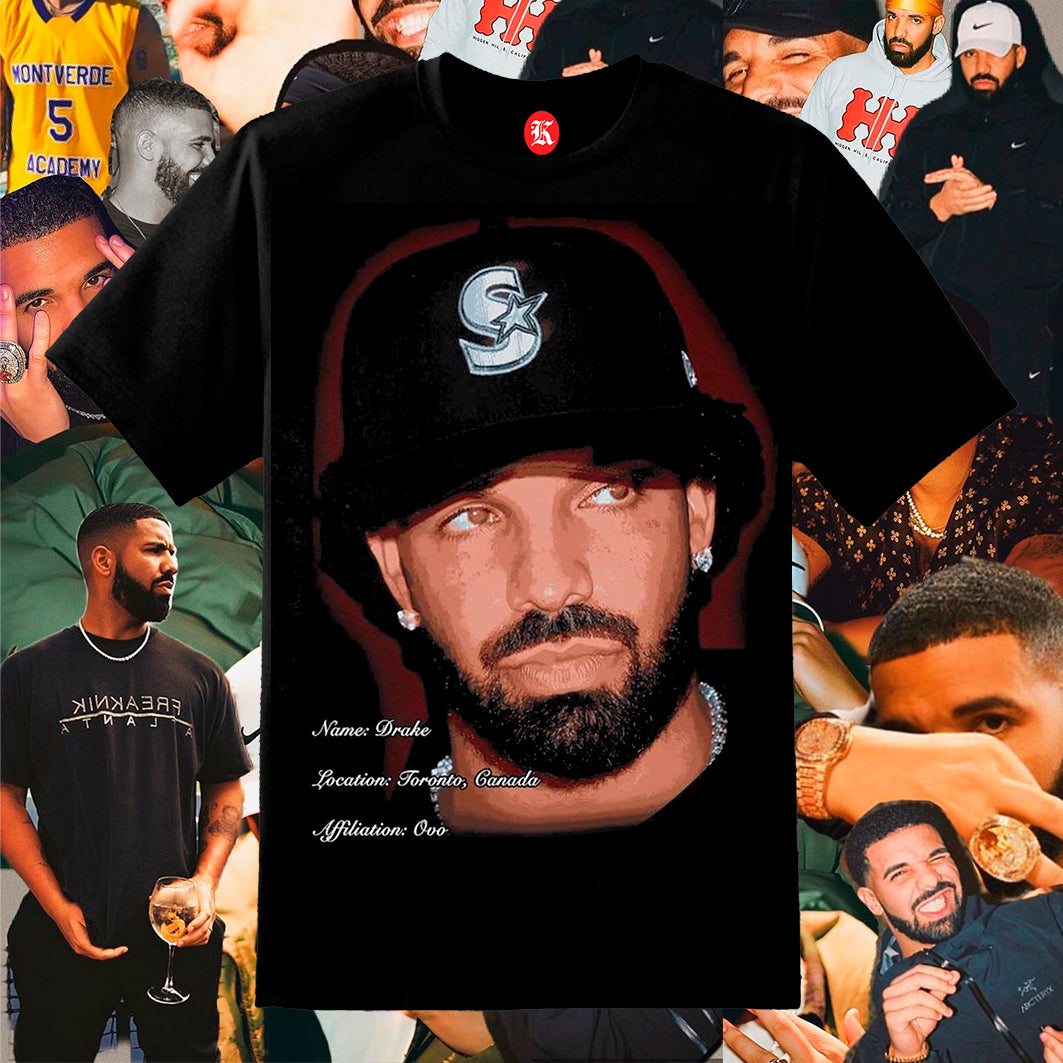 DRAKE FACE BLACK TEE