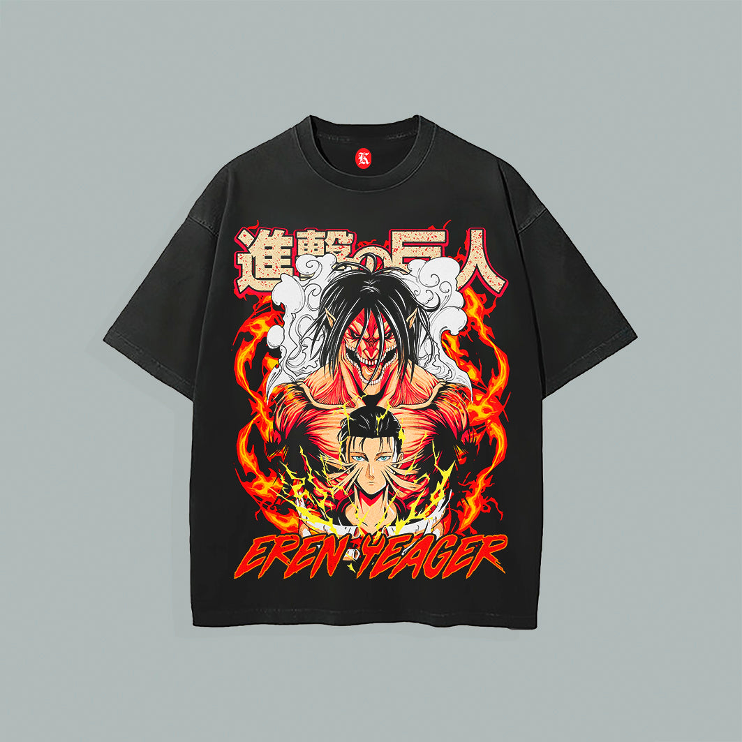 ATTACK ON TITAN: EREN YEAGER BLACK TEE