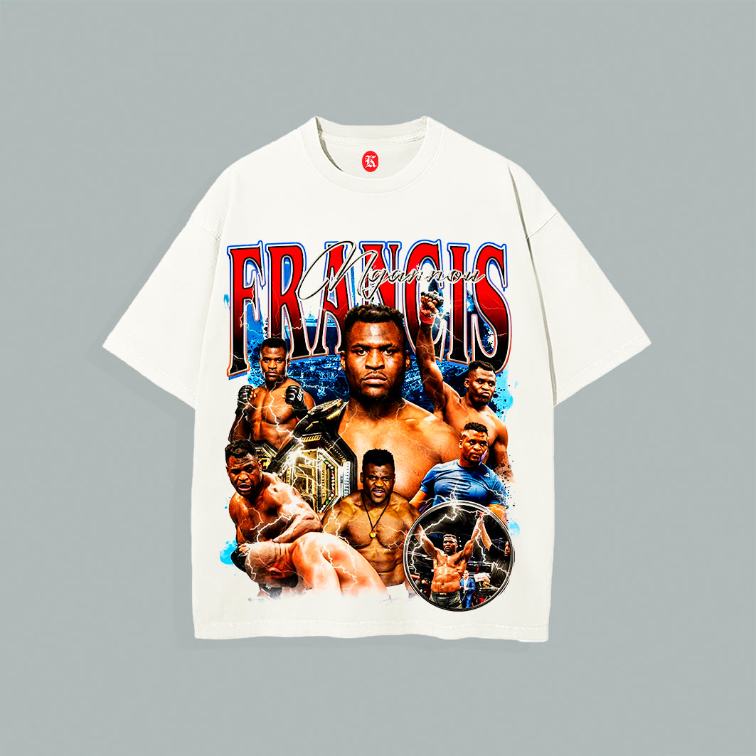 FRANCIS NGANNOU WHITE TEE