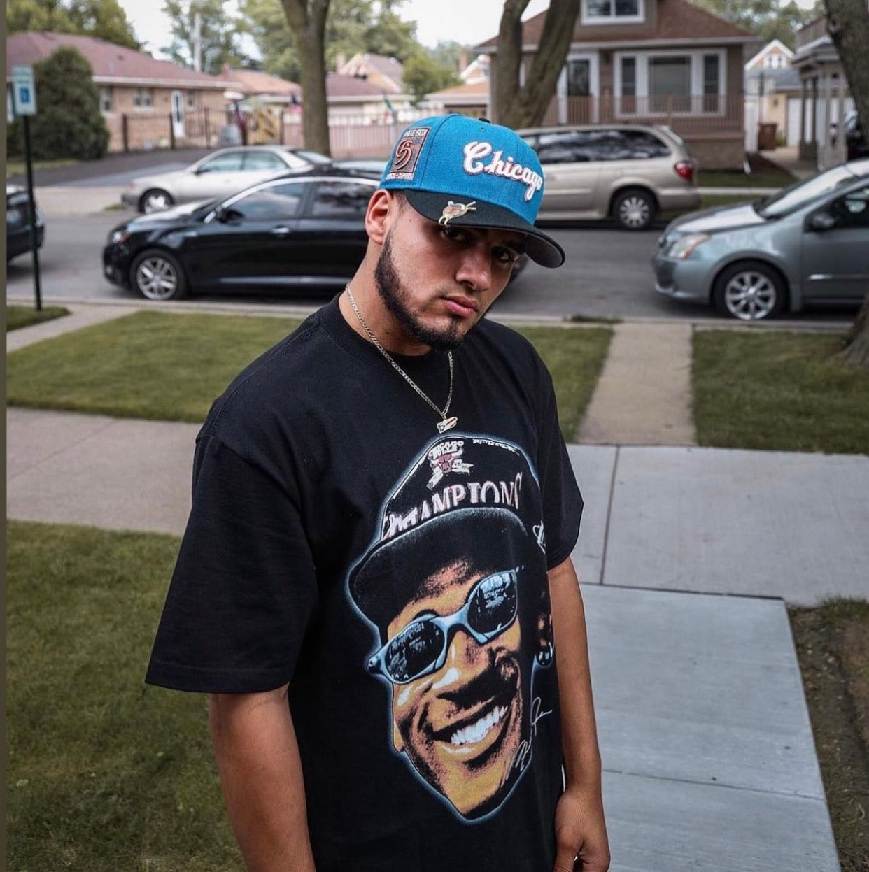 MICHAEL JORDAN FACE V2 BLACK TEE