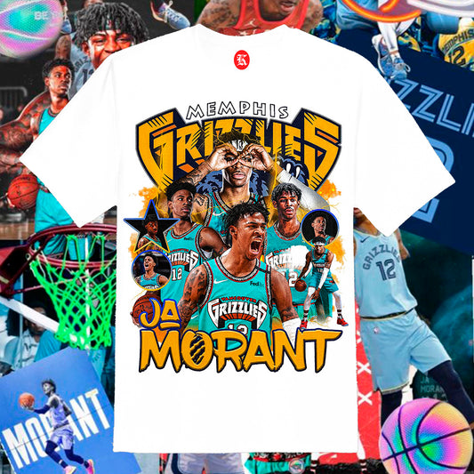 JA MORANT WHITE TEE