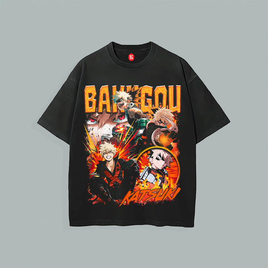 MY HERO ACADEMIA: KATSUKI BAKUGOU BLACK TEE