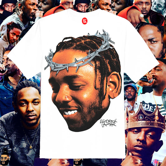 KENDRICK LAMAR FACE WHITE TEE