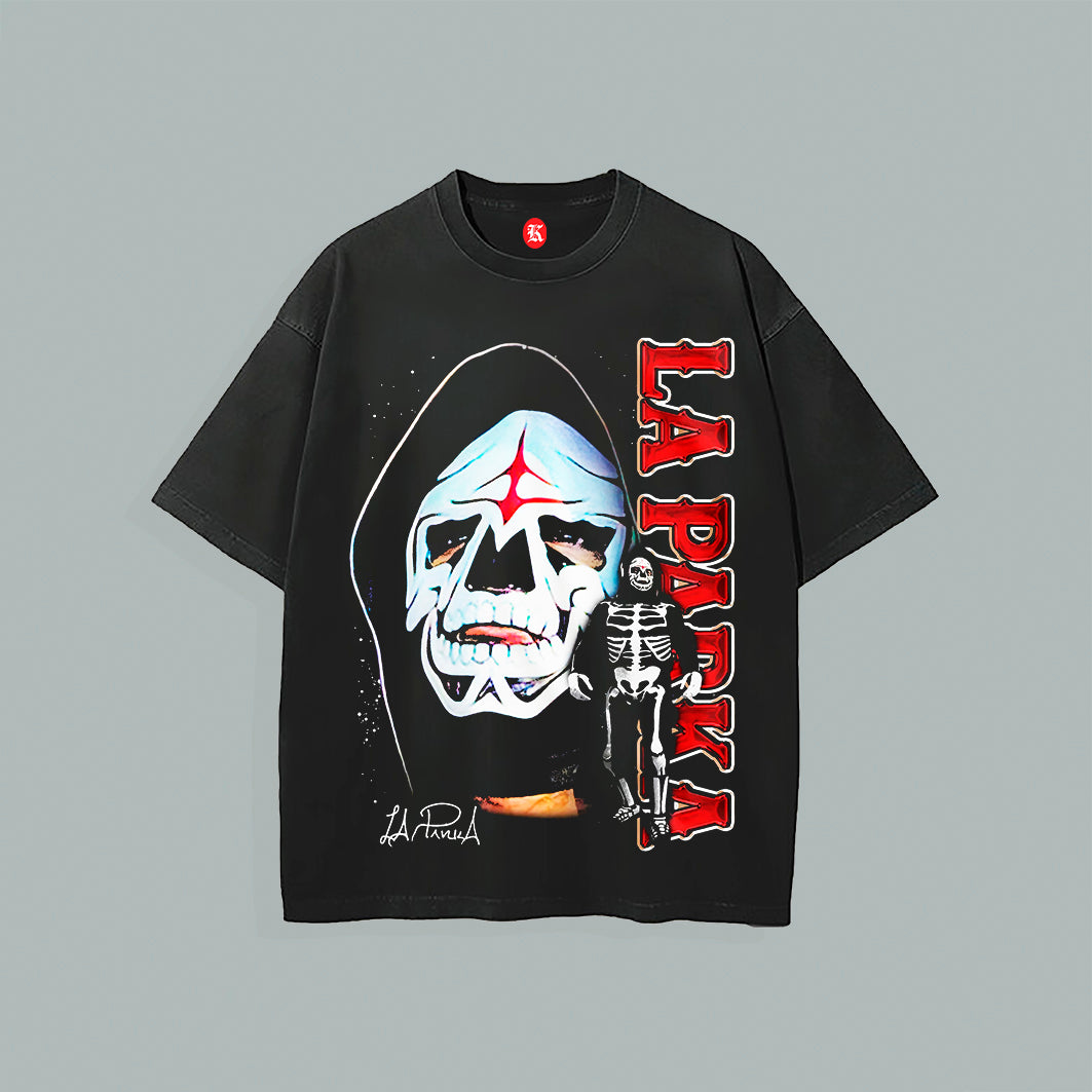 LA PARKA DOUBLE SIDED BLACK TEE