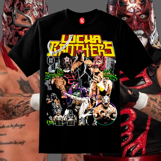 LUCHA BROTHERS BLACK TEE
