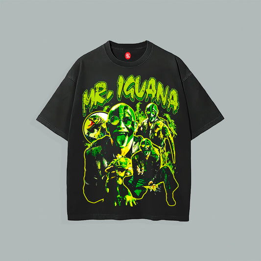 MR IGUANA BLACK TEE