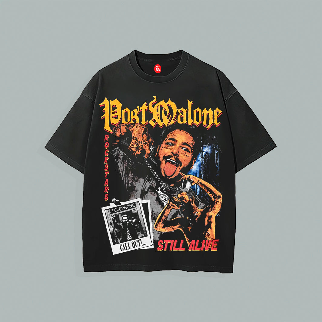 POST MALONE BLACK TEE