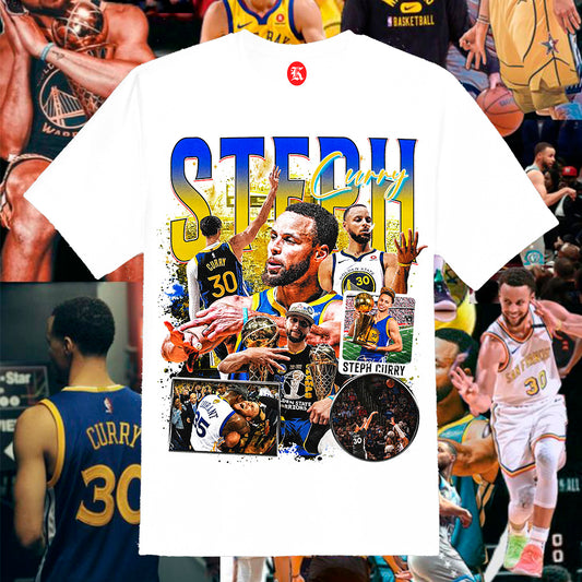 STEPH CURRY WHITE TEE