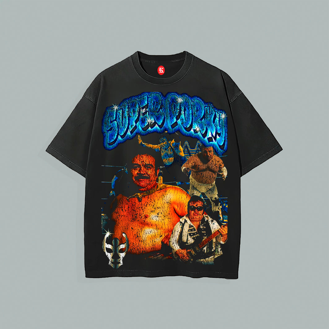 SUPER PORKY BLACK TEE