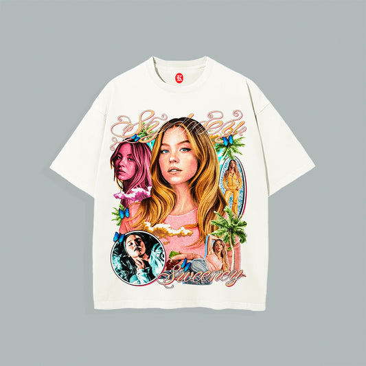 SYDNEY SWEENEY WHITE TEE