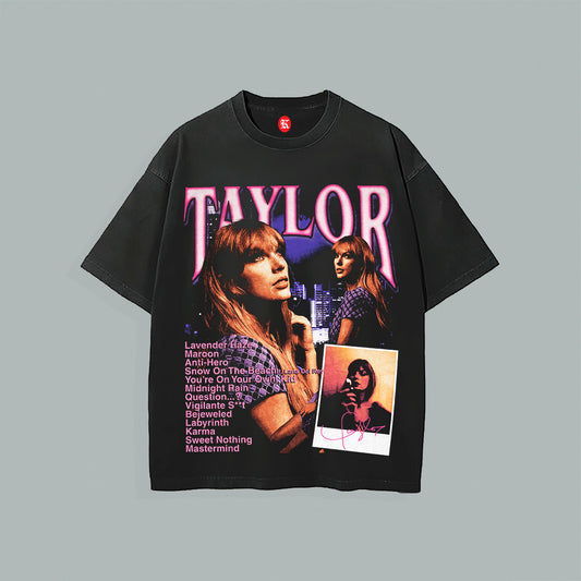 TAYLOR SWIFT BLACK TEE