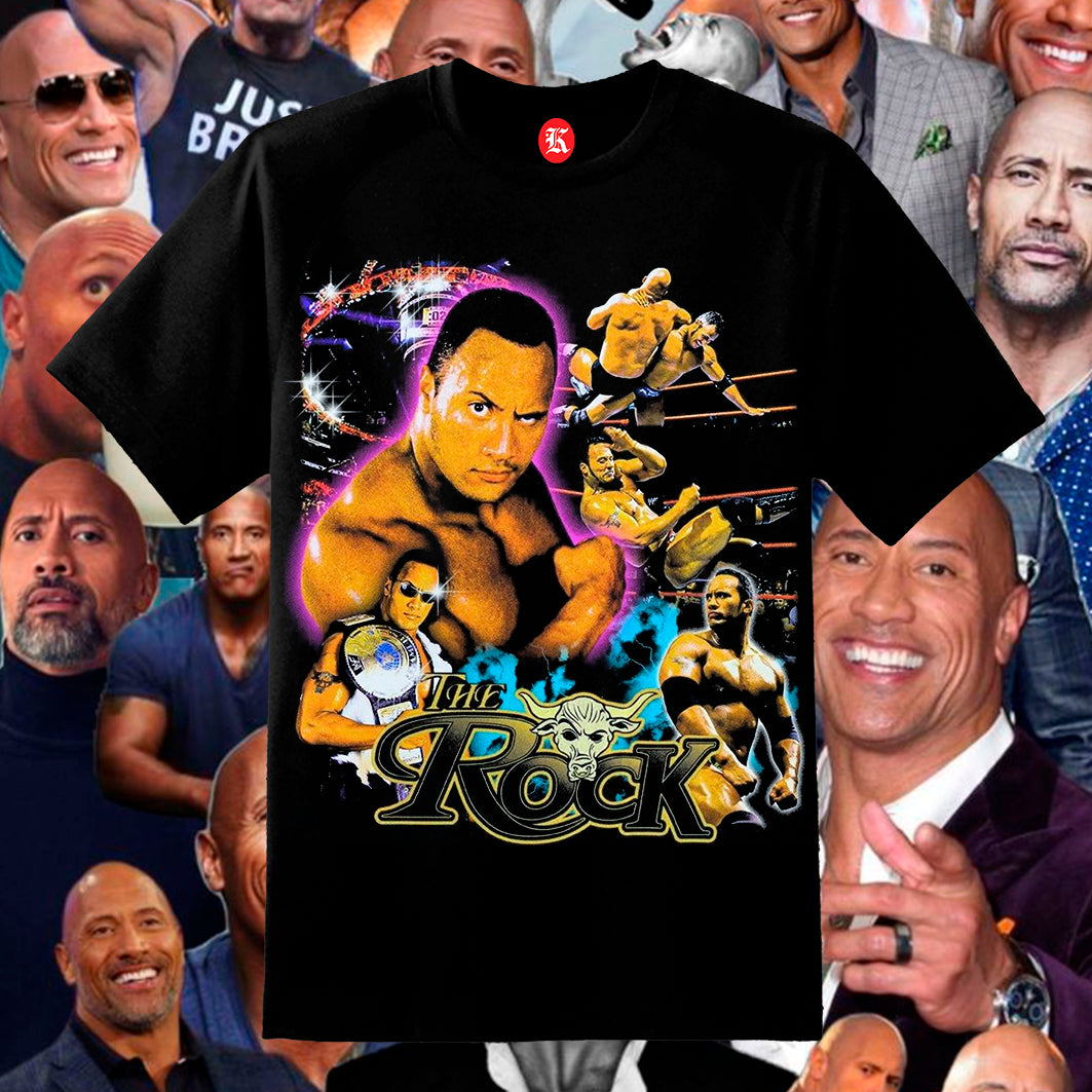 THE ROCK BLACK TEE