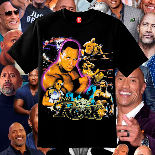 THE ROCK BLACK TEE