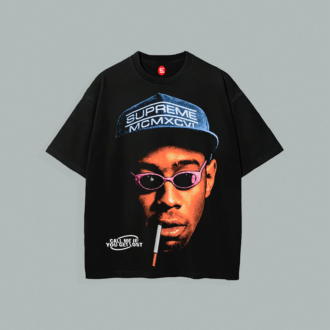 TYLER THE CREATOR FACE V2 BLACK TEE