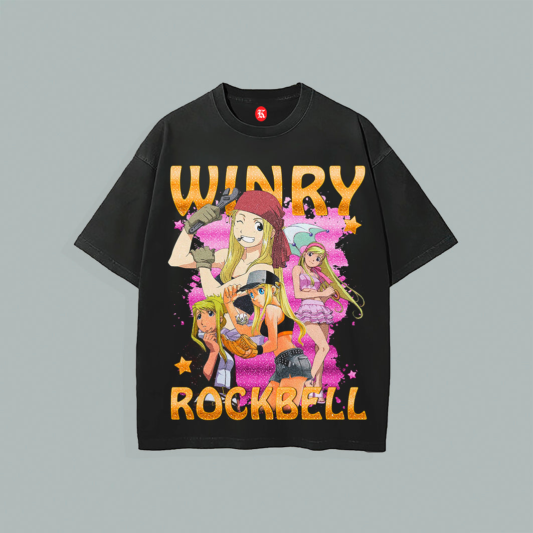 FULLMETAL ALCHEMIST: WINRY ROCKBELL BLACK TEE