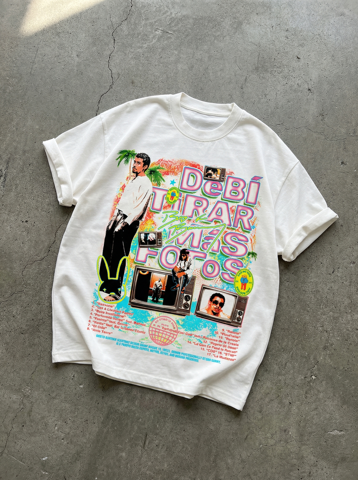 BAD BUNNY DTMF WHITE TEE V3