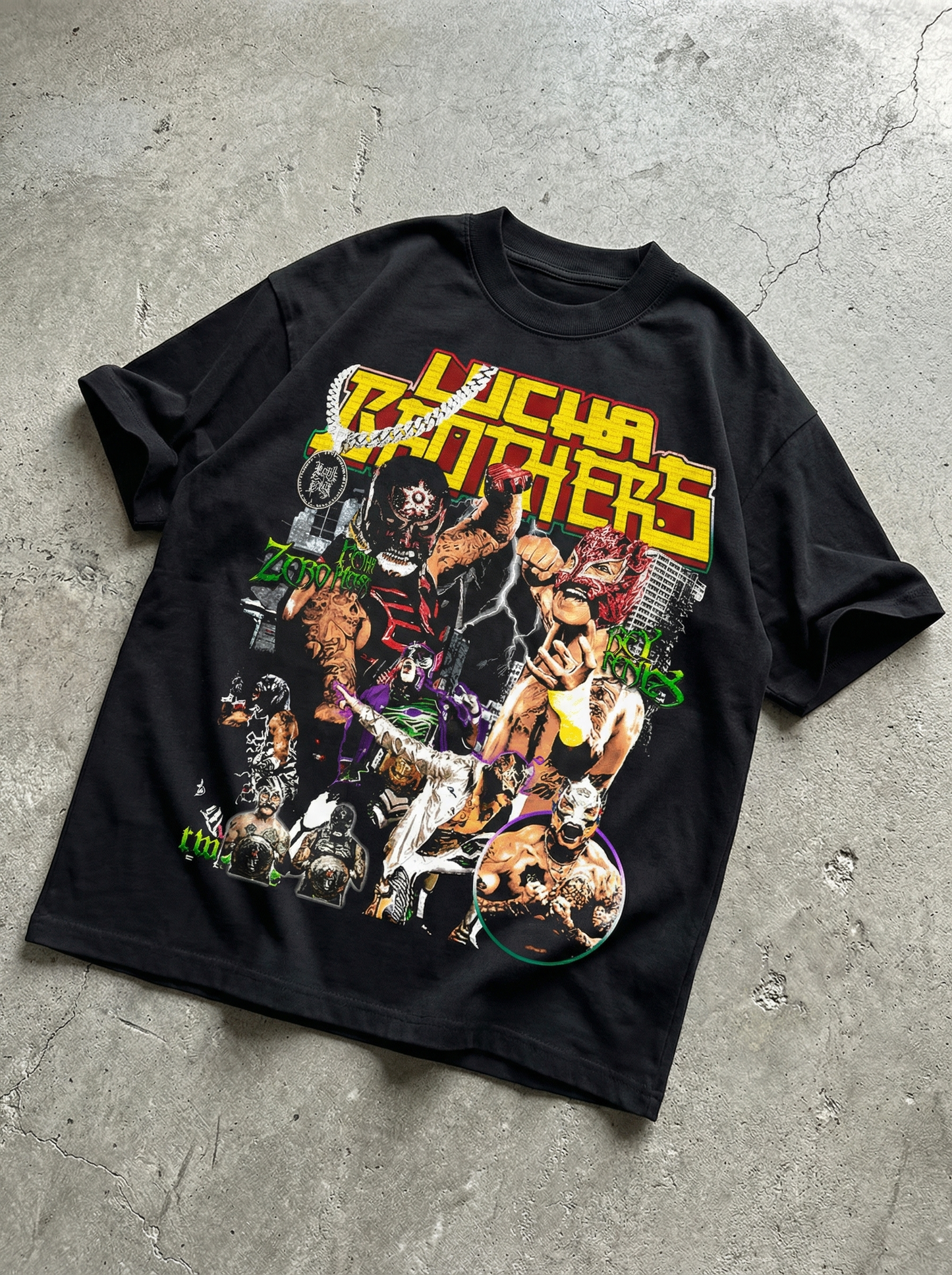 LUCHA BROTHERS BLACK TEE