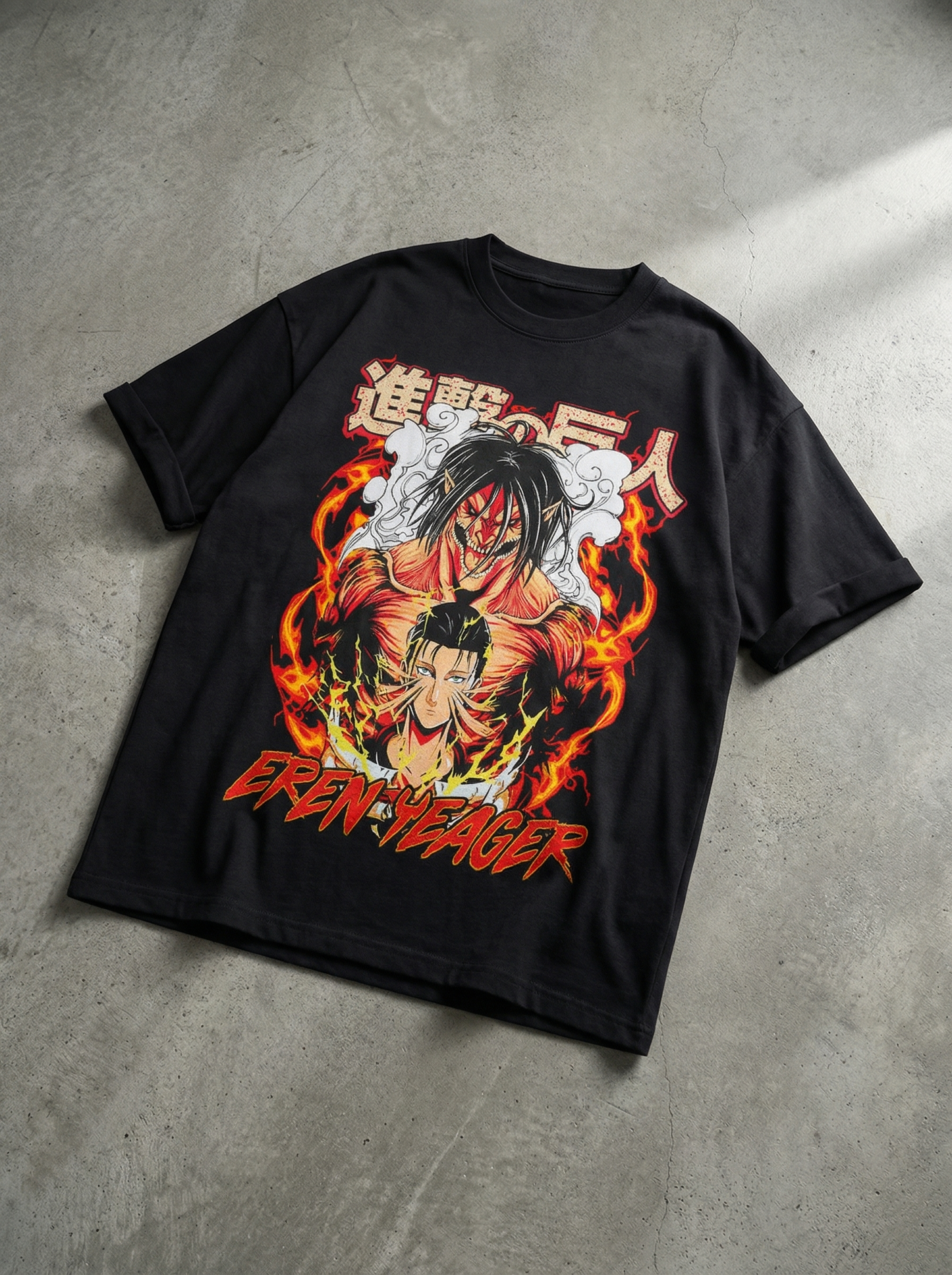 ATTACK ON TITAN: EREN YEAGER BLACK TEE