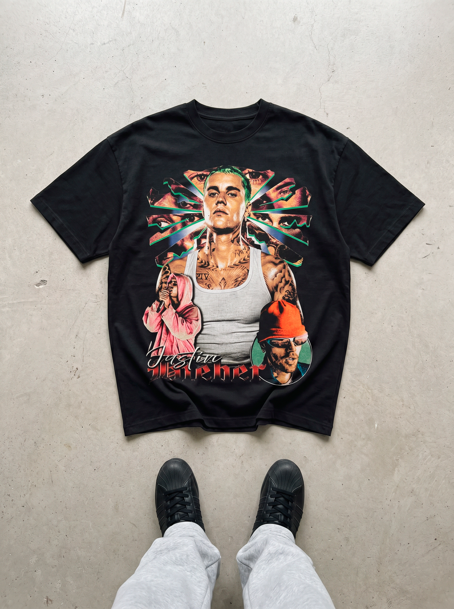 JUSTIN BIEBER COACHELLA BLACK TEE